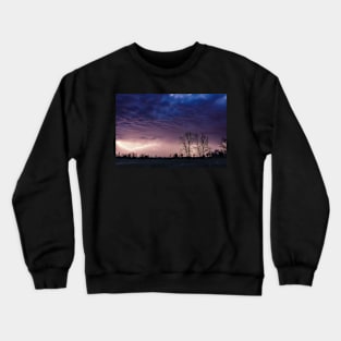 Heavy storm over the meadow Crewneck Sweatshirt